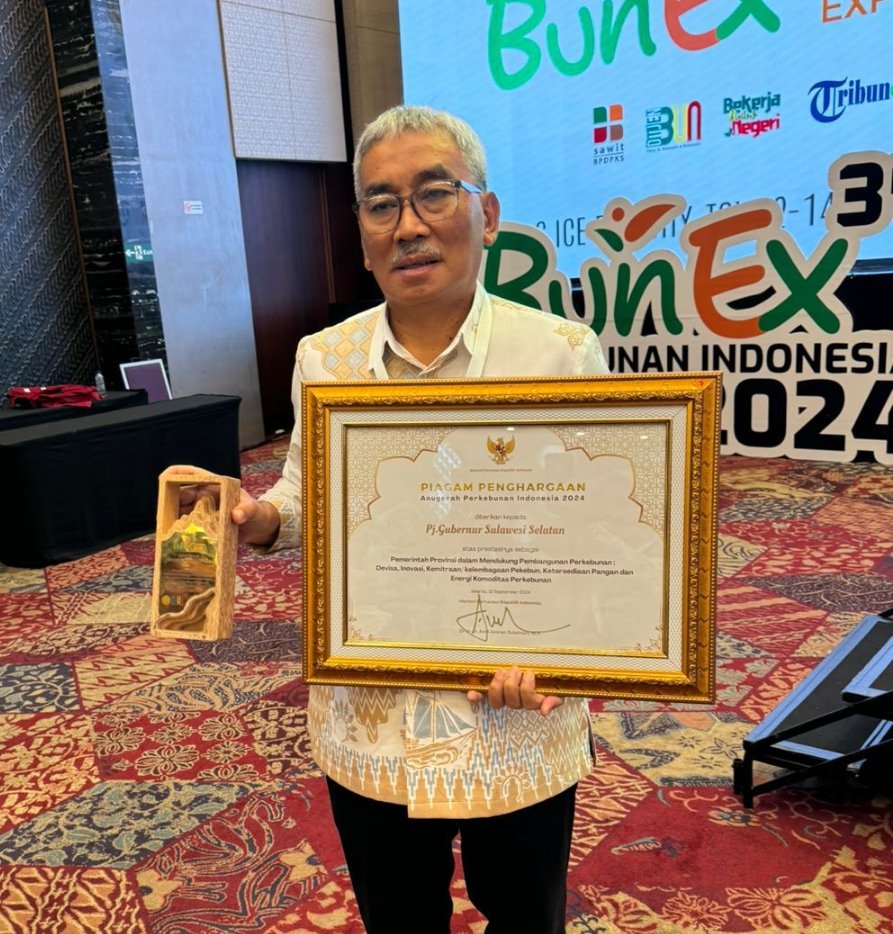 Prof. Zudan Raih Anugerah Perkebunan Indonesia 2024, Ikuti Jejak Andi Sudirman