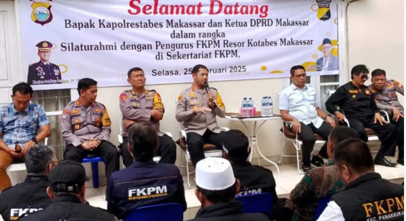 Kapolrestabes dan Ketua DPRD Makassar Kunjungi Sekretariat FKPM, Dorong Sinergi Jaga Kamtibmas