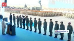 Presiden Prabowo Subianto melantik dan mengukuhkan jajaran pejabat baru TNI di Pusdiklatpassus Kopassus, Batujajar, Bandung Barat, Minggu (10/8/2025). TangkapLayar Sekretariat Presiden modifikasi
