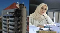 Kiri : Kantor DPRD Sulsel Pasca di bakar oleh demonstran Kanan : Ketua DPRD Sulsel, Andi Rachmatika Dewi/IST