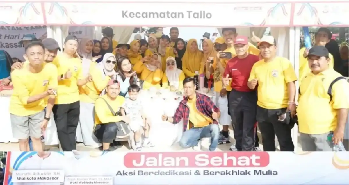 Kecamatan Tallo Meriahkan Jalan Sehat HUT Korpri ke-54 dan HUT ke-418 Kota Makassar