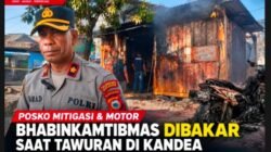 Posko Mitigasi dan Motor Bhabinkamtibmas Dibakar Saat Tawuran di Kandea