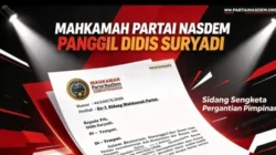 Mahkamah Partai NasDem Panggil Didis Suryadi, Sidang Sengketa Pergantian Pimpinan