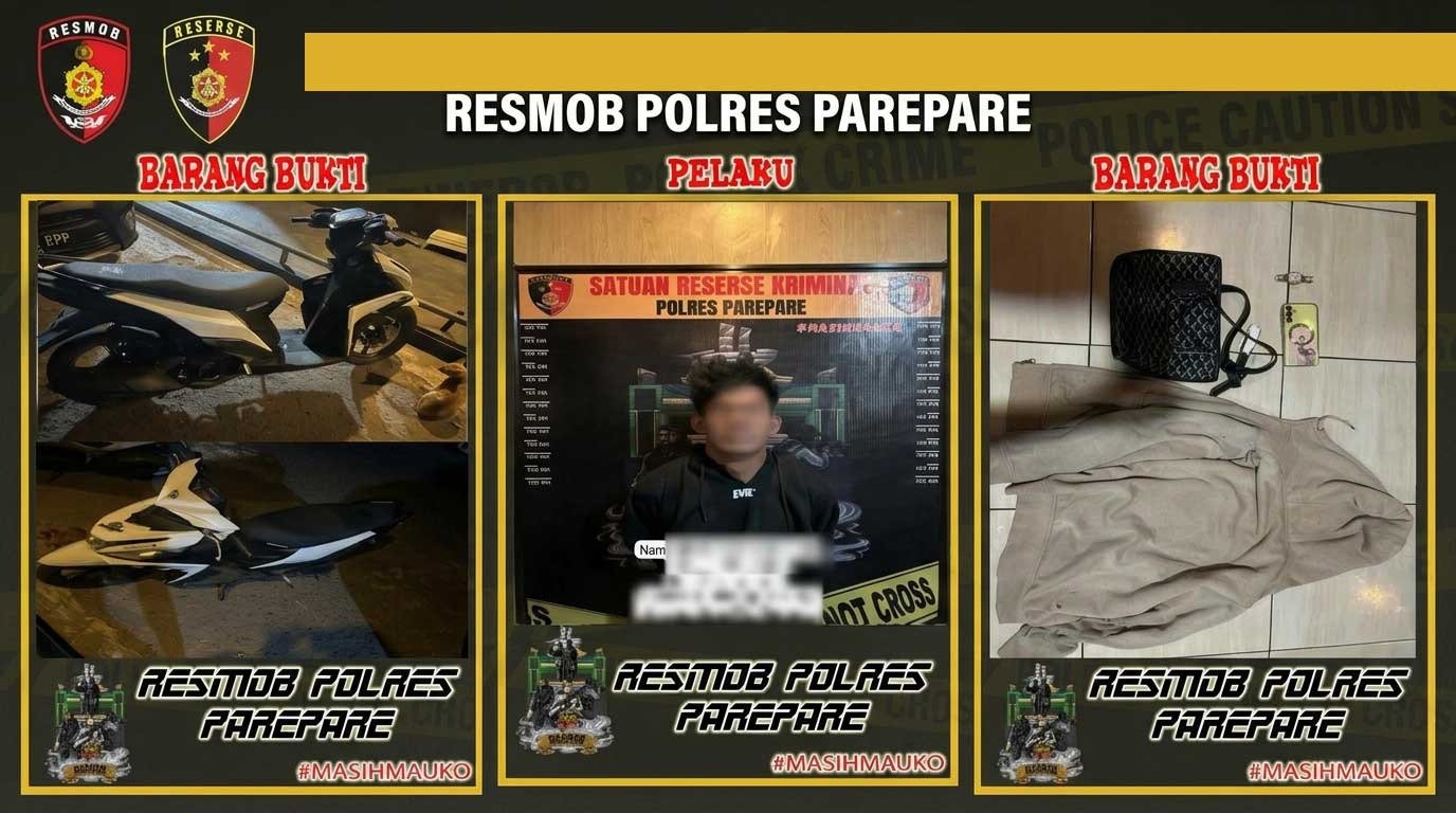 Sehari Setelah Jambret, Resmob Polres Parepare Tangkap Pelaku, Motifnya Terungkap 1 Sehari Setelah Jambret, Resmob Polres Parepare Tangkap Pelaku, Motifnya Terungkap