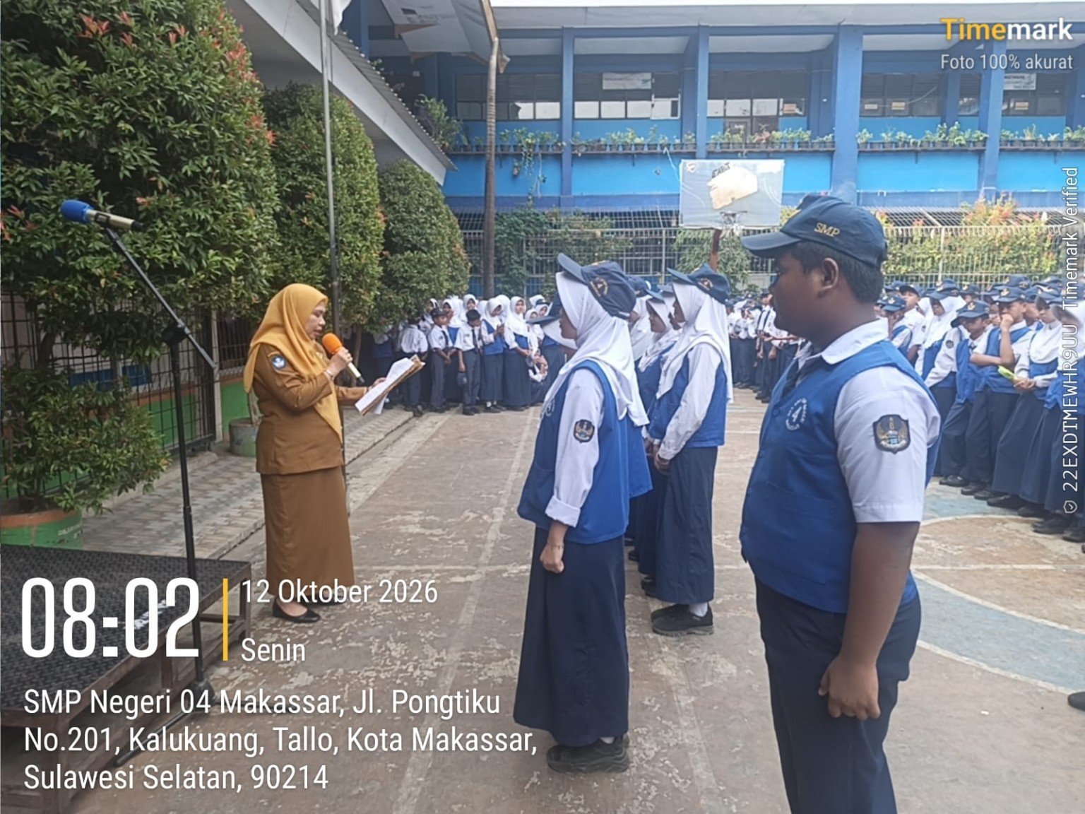 SMP Negeri 4 Makassar Lantik Pengurus PIK-R GEN.SI 2026/2027
